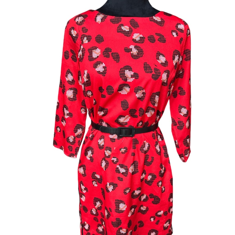 ✴️$5 Bundled THE LIMITED Black and White Leopard Print Dress With 3/4 Sleeves